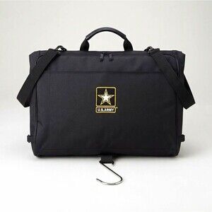 U.S. Army Black Garment Bag with Shoulder Strap & Interior Hanger Hook